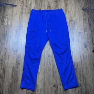 Polo Ralph Lauren Stretch Slim Twill Cargo Pant Men 36x32 Blue Drawstring Jogger